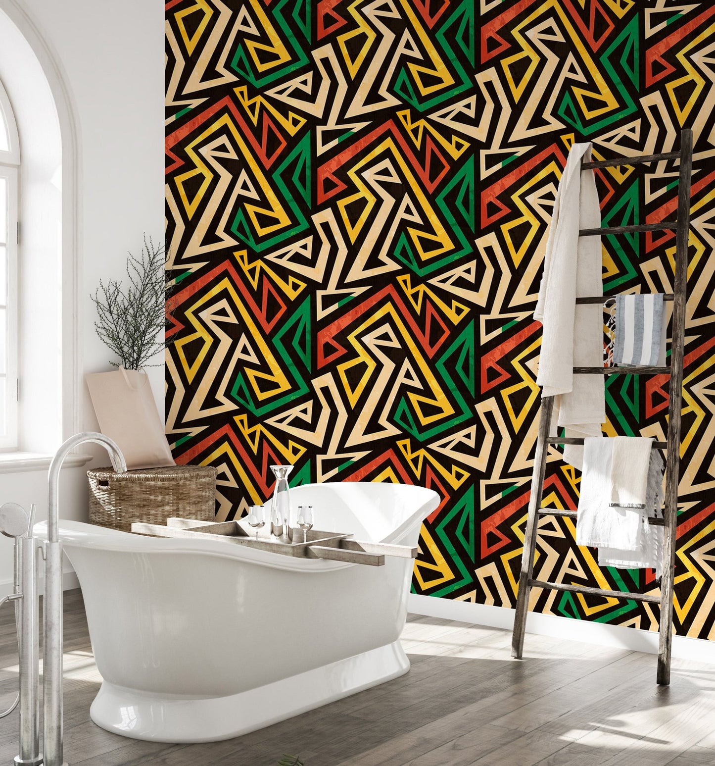 African Geometric Effect Wallpaper