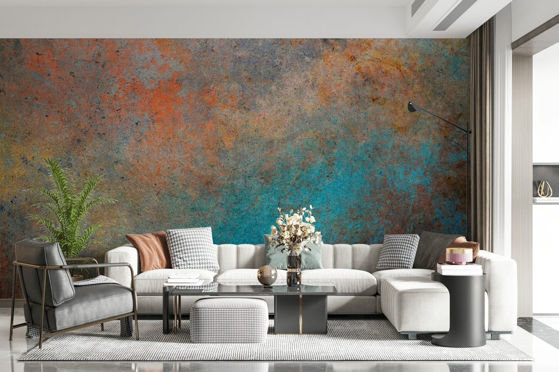 Aged Bronze Wall Mural - Wallanza