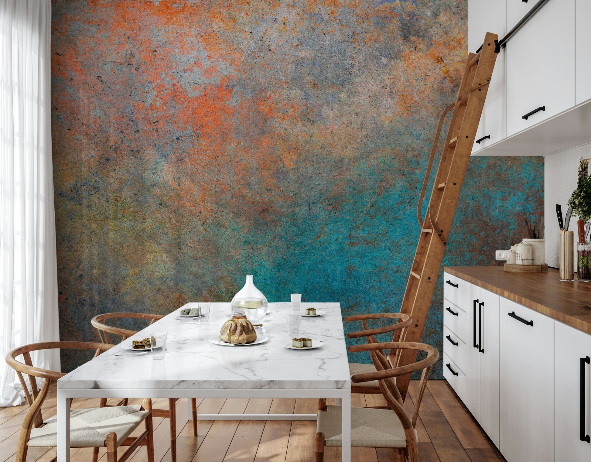 Aged Bronze Wall Mural - Wallanza