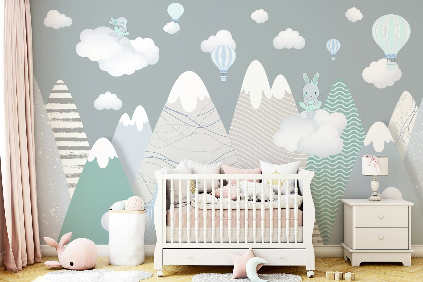 Alpine Ascension Blue Wall Mural - Wallanza