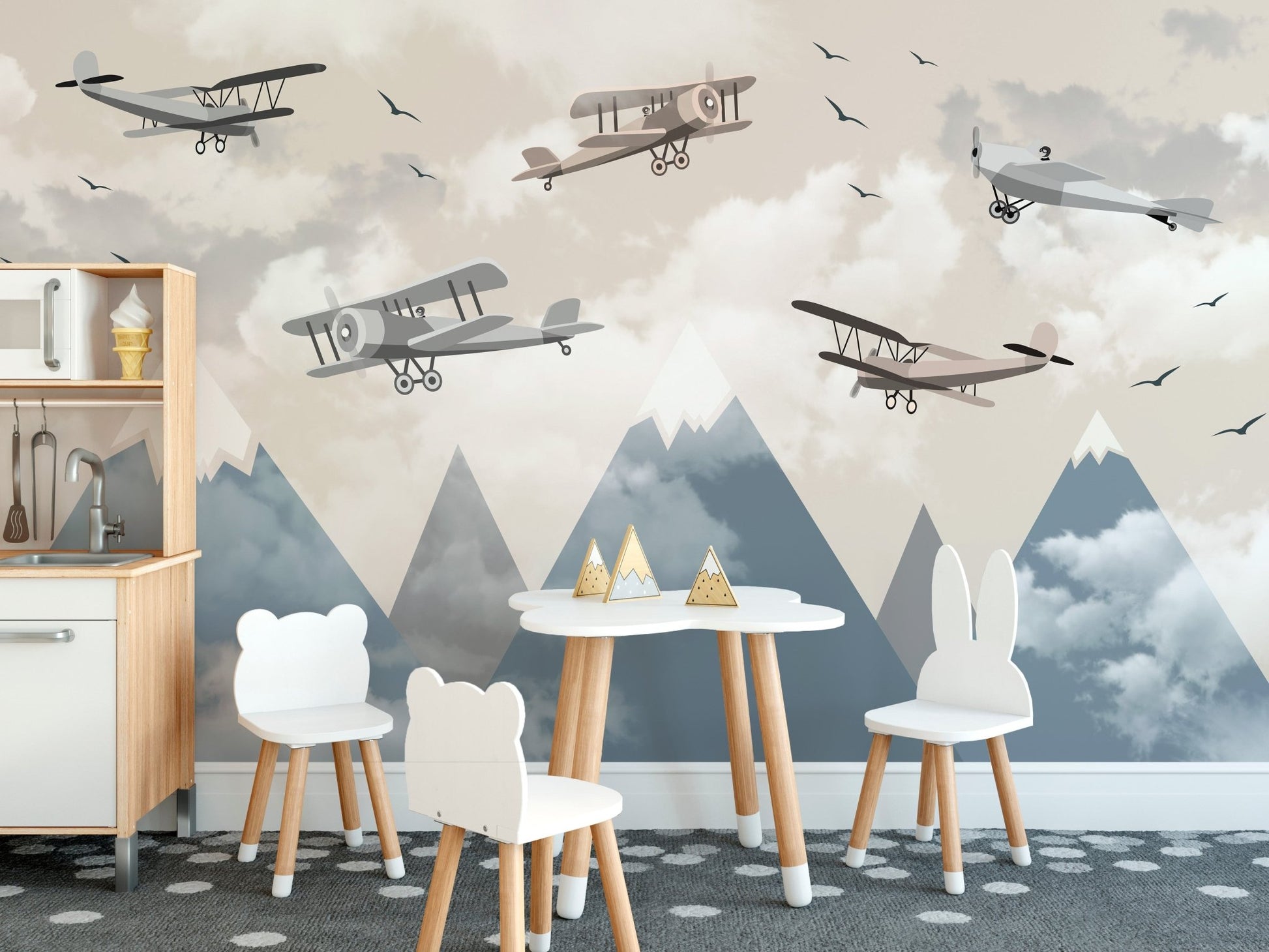 Alpine Flight Adventure Wall Mural - Wallanza