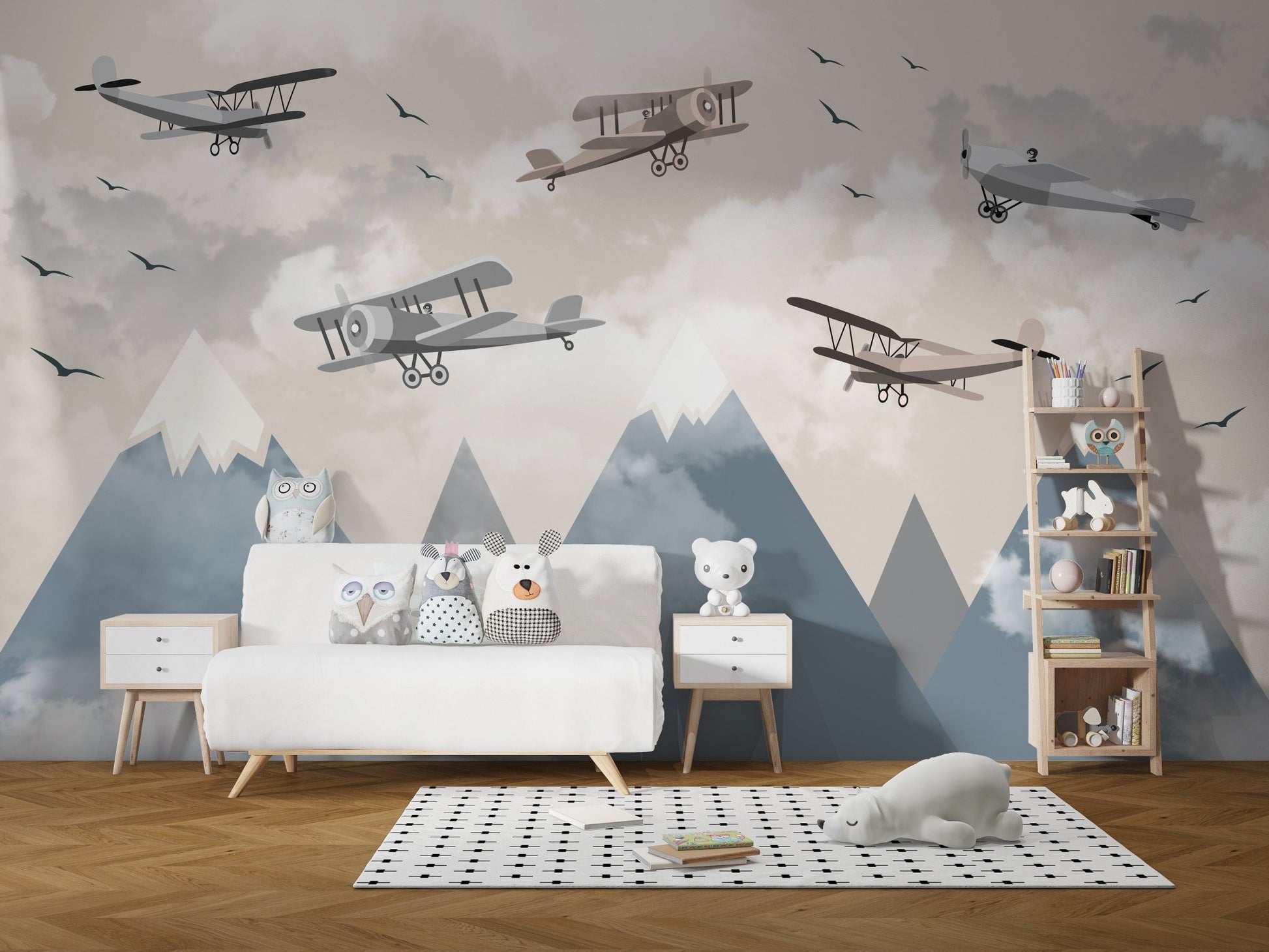 Alpine Flight Adventure Wall Mural - Wallanza