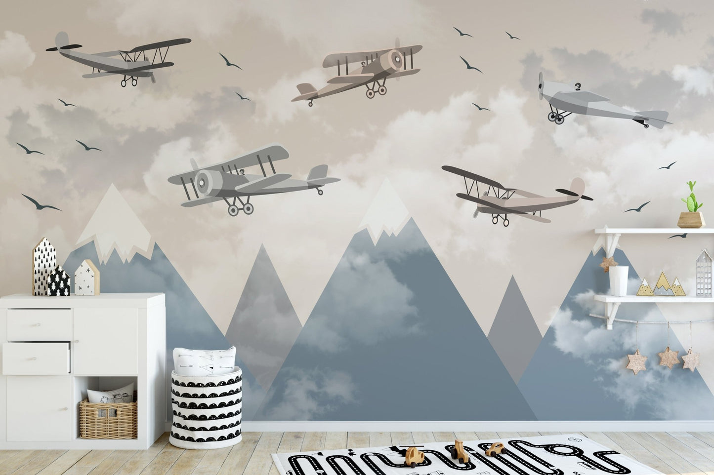 Alpine Flight Adventure Wall Mural - Wallanza