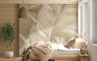 Amber Leaves Wall Mural - Wallanza