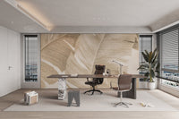 Amber Leaves Wall Mural - Wallanza