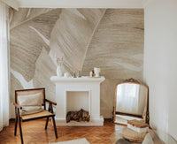 Amber Leaves Wall Mural - Wallanza