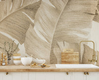 Amber Leaves Wall Mural - Wallanza