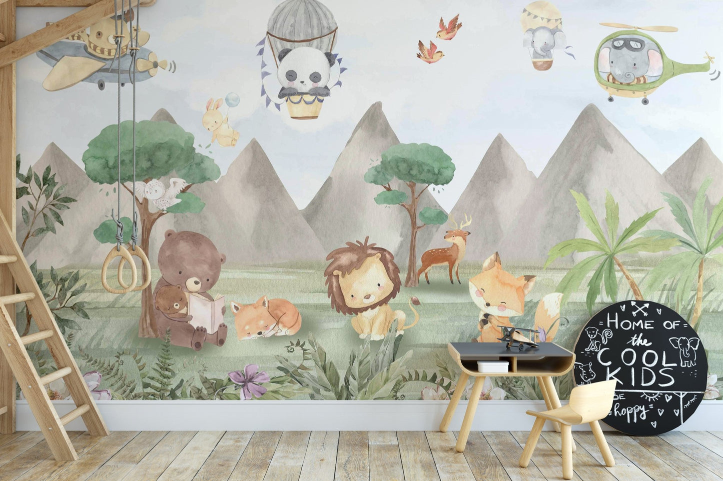 Animal Adventures Sky Wallpaper Mural - Wallanza