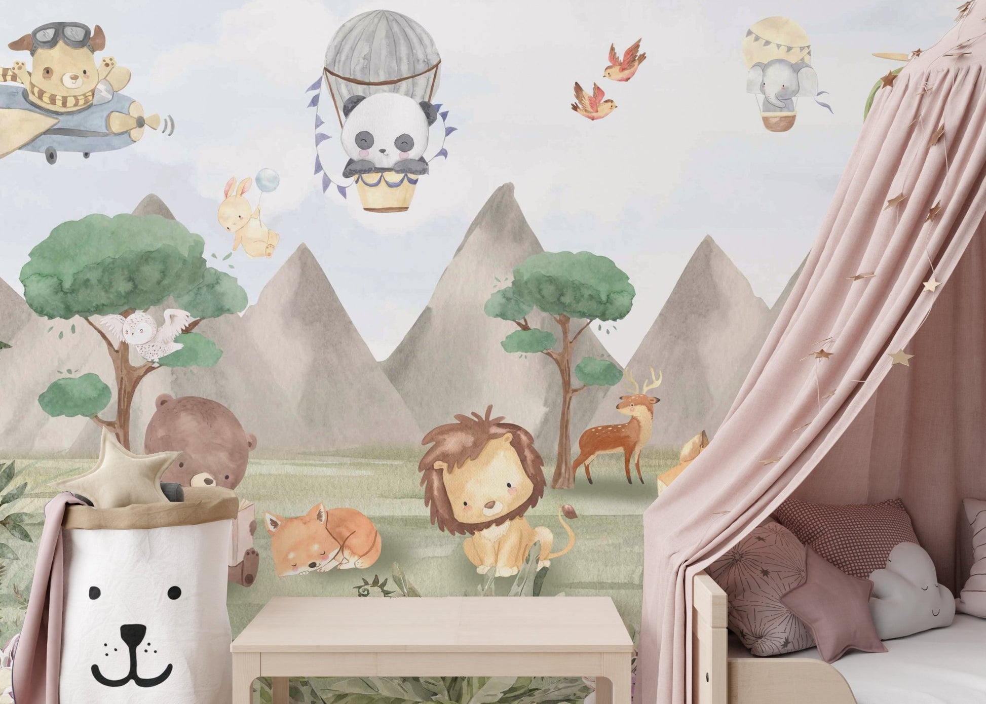 Animal Adventures Sky Wallpaper Mural - Wallanza
