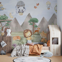 Animal Adventures Sky Wallpaper Mural - Wallanza