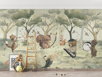 Animal Orchestra Nursery Wall Mural - Wallanza