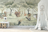 Animal Orchestra Nursery Wall Mural - Wallanza