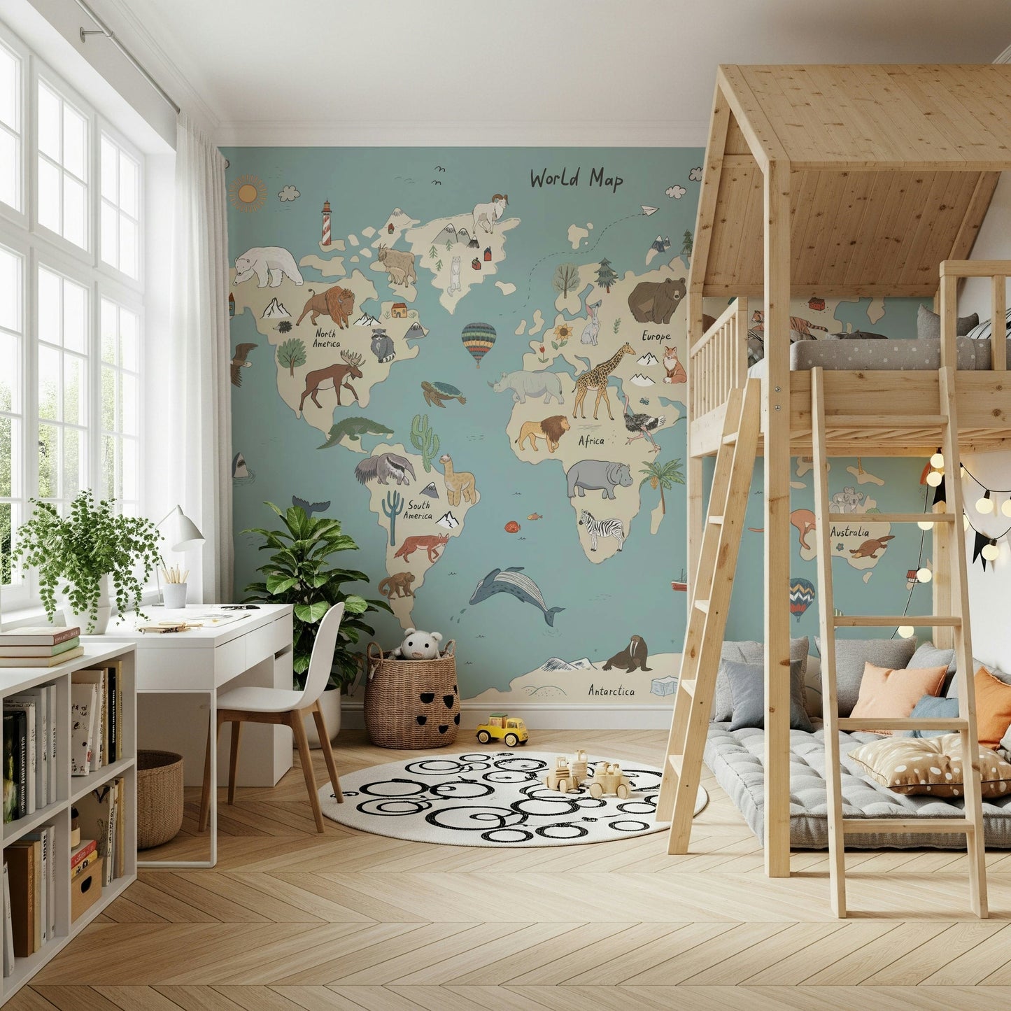 Animal World Explorer Wall Mural - Wallanza