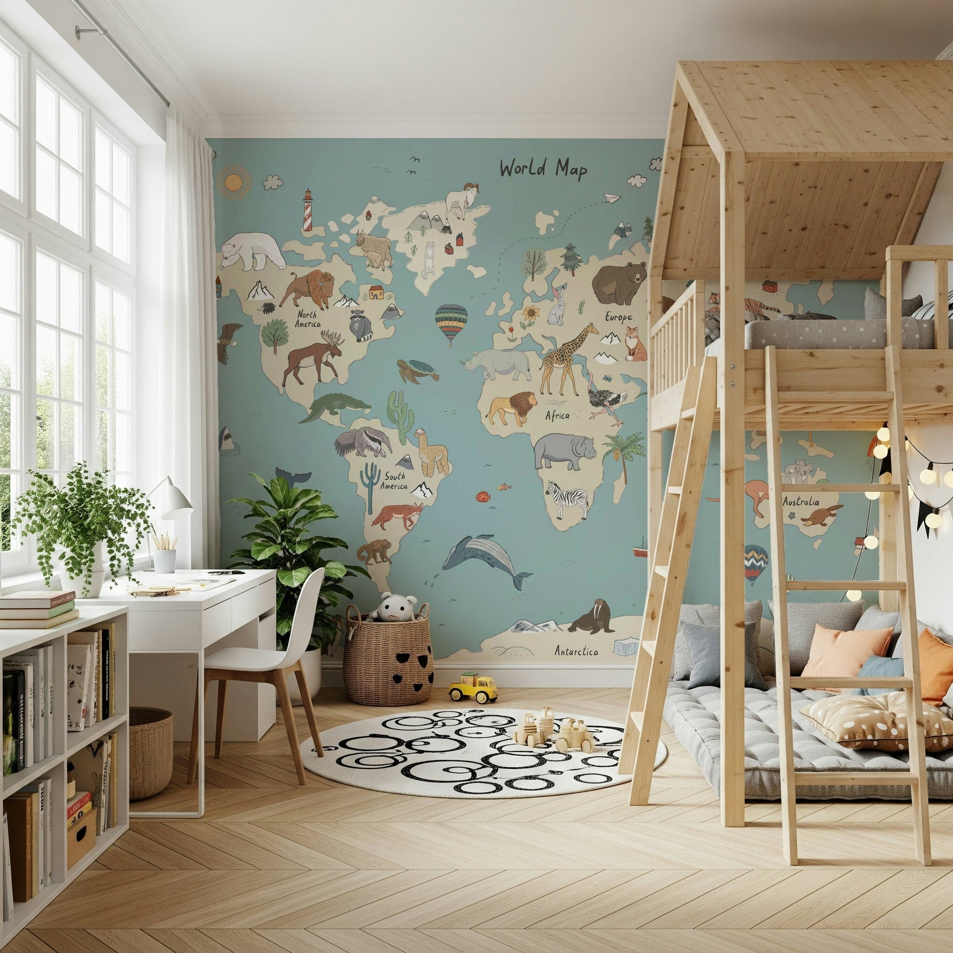 Animal World Explorer Wall Mural - Wallanza