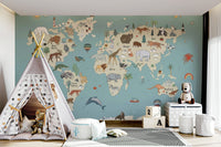 Animal World Explorer Wall Mural - Wallanza