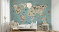 Animal World Explorer Wall Mural - Wallanza