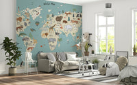 Animal World Explorer Wall Mural - Wallanza