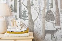 Animals Nursery Wallpaper Mural - Wallanza