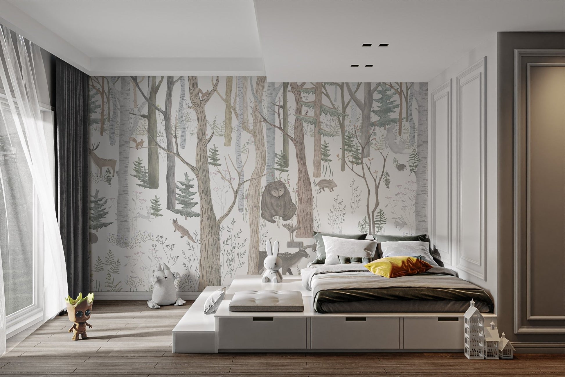 Animals Nursery Wallpaper Mural - Wallanza