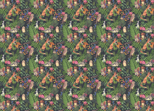 Hand Drawn Watercolor Forest Animals Wallpaper For Walls