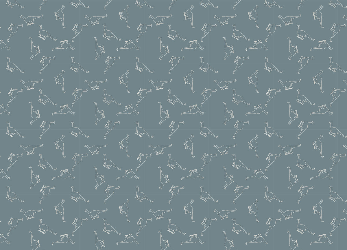Apatosaurus Dinosaur Pattern Nursery Wallpaper