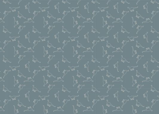 Apatosaurus Dinosaur Pattern Nursery Wallpaper