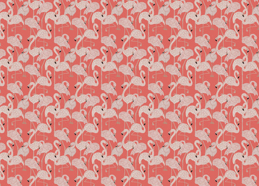 Pink Flamingos Design Peel and Stick Wallpaper