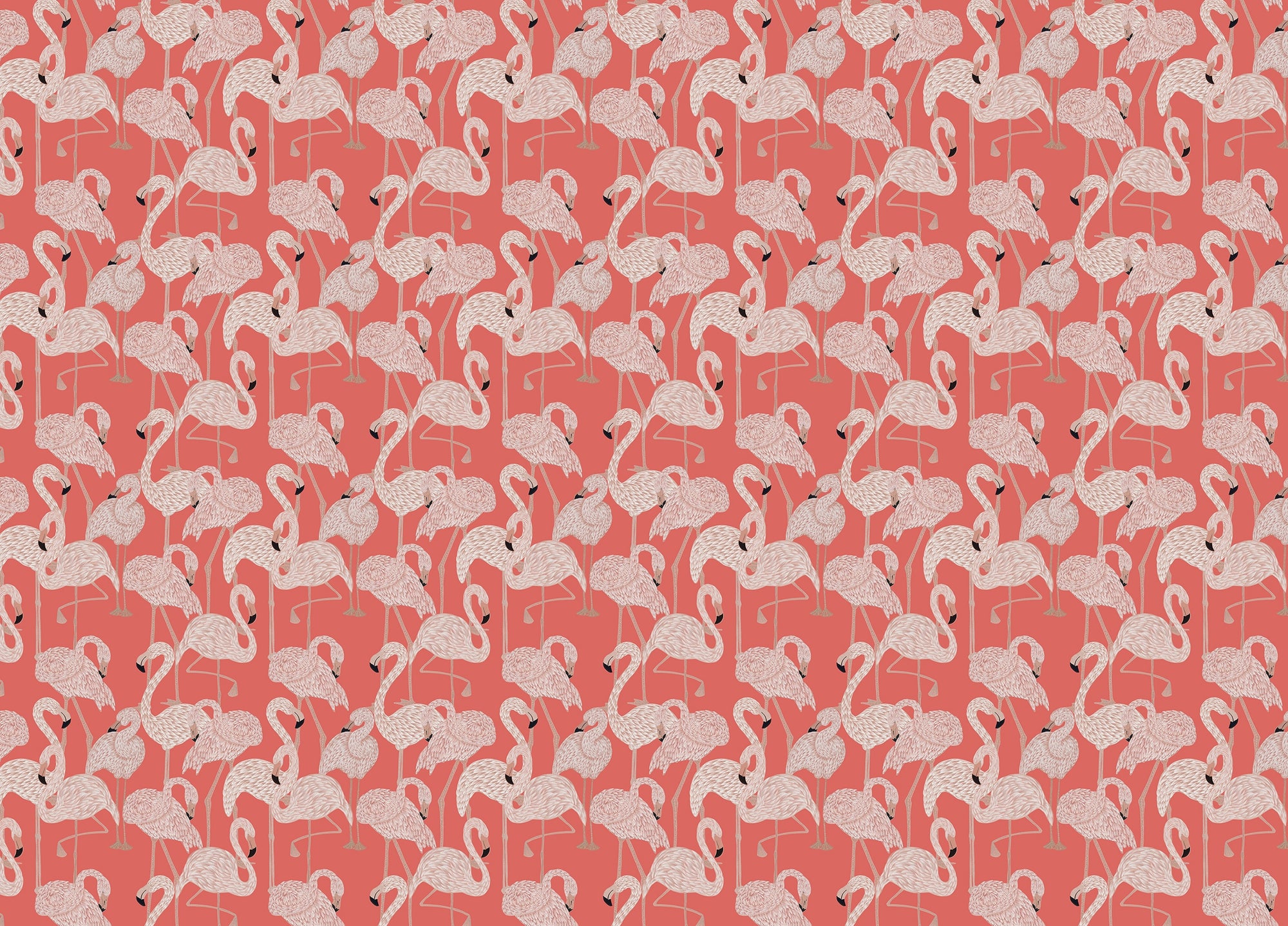 Pink Flamingos Design Peel and Stick Wallpaper