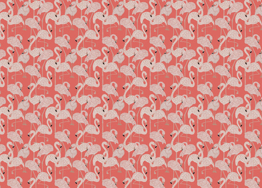 Pink Flamingos Design Peel and Stick Wallpaper