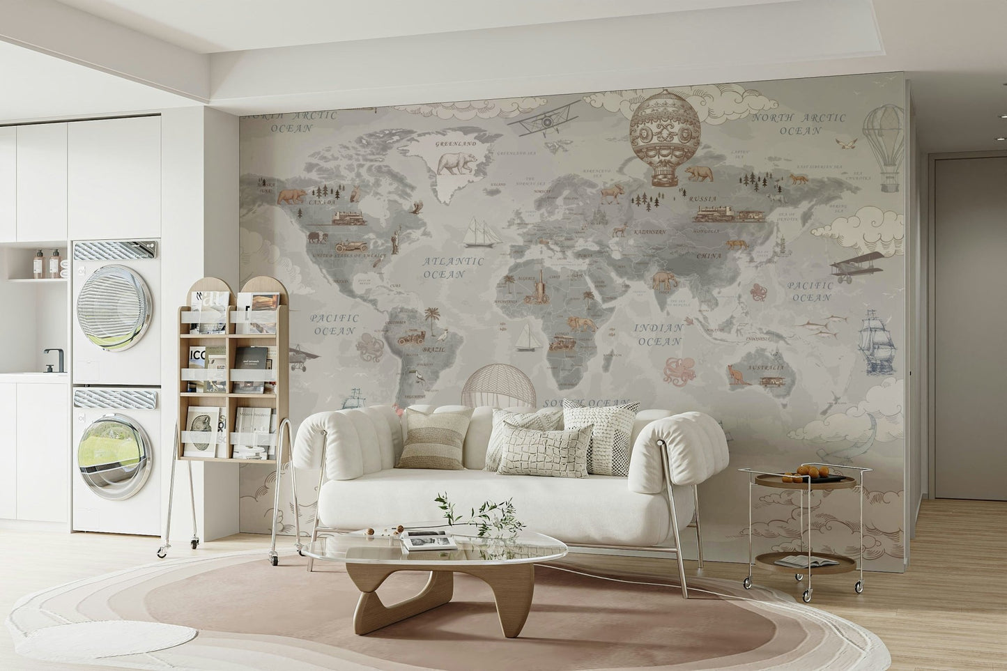 Antique Adventure Atlas Wall Mural - Wallanza