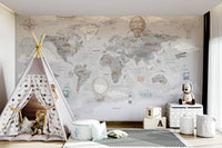 Antique Adventure Atlas Wall Mural - Wallanza