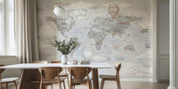 Antique Adventure Atlas Wall Mural - Wallanza