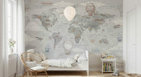 Antique Adventure Atlas Wall Mural - Wallanza