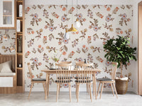 Soft floral trail wallpaper inspired by vintage botanicals
