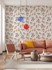 Delicate floral trail pattern wallpaper for interior walls