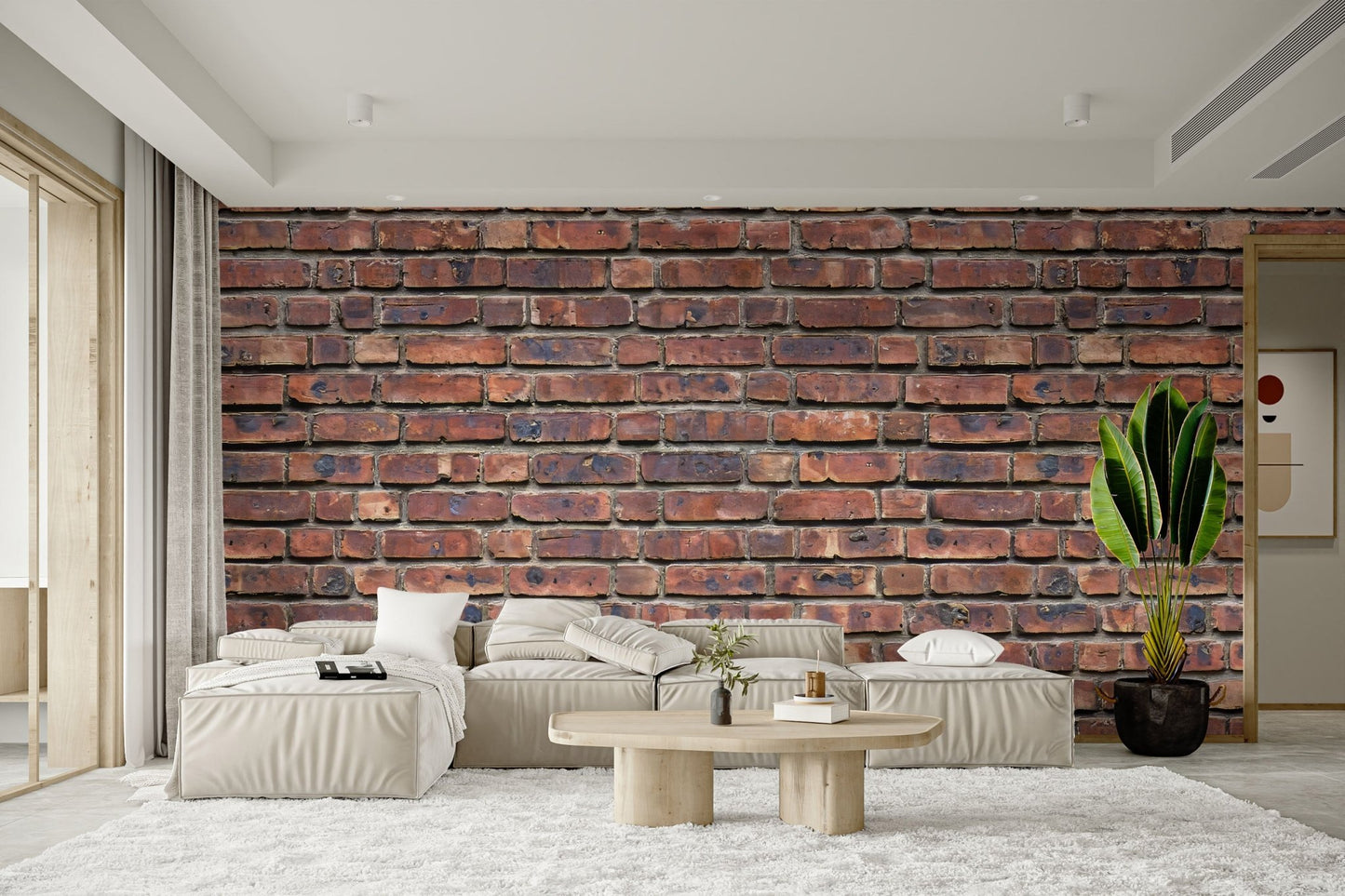 Antique Brick Texture Wallpaper Mural - Wallanza