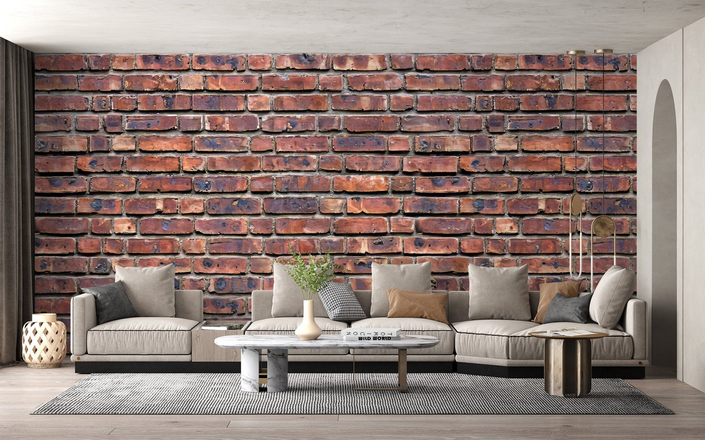 Antique Brick Texture Wallpaper Mural - Wallanza