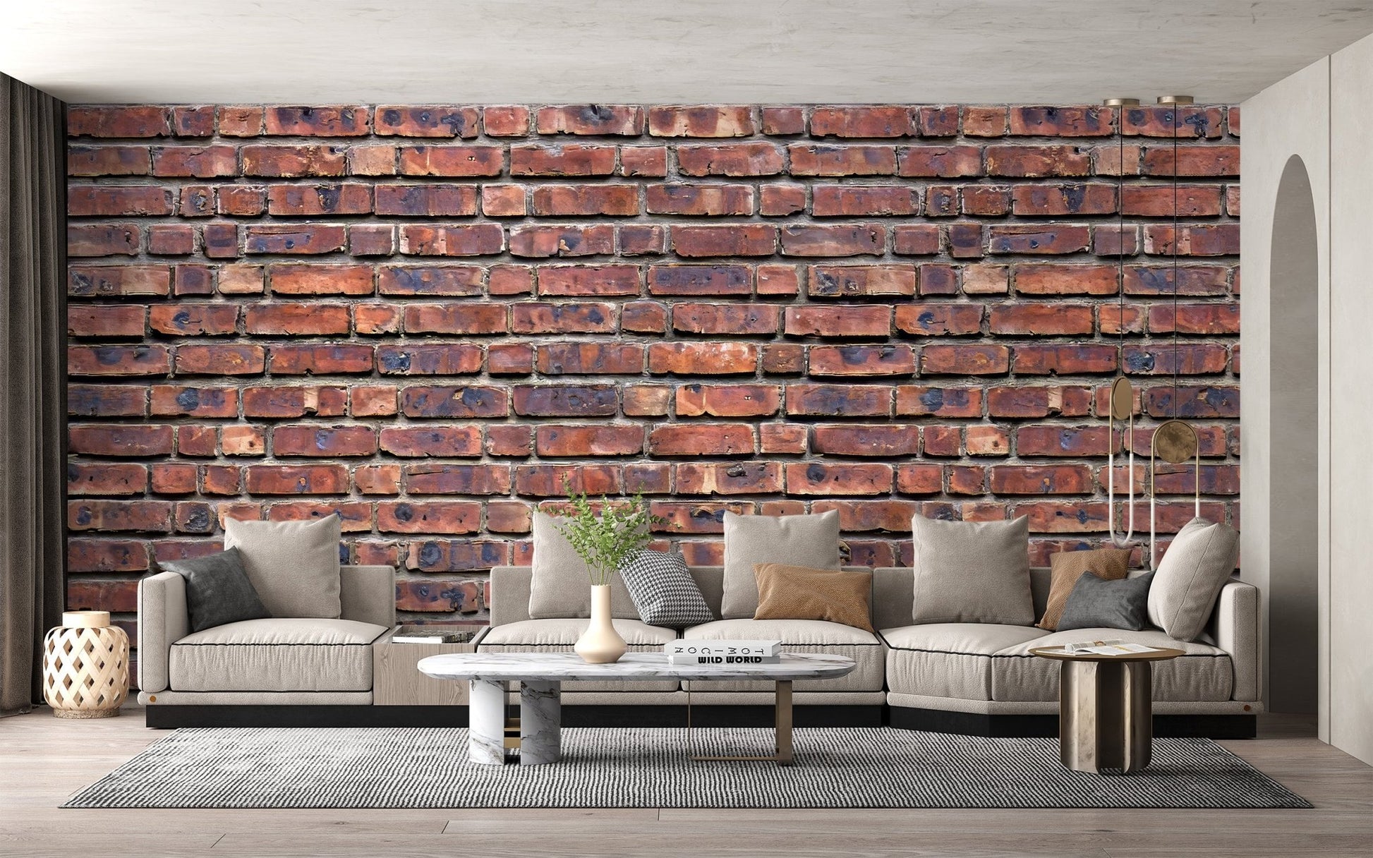 Antique Brick Texture Wallpaper Mural - Wallanza