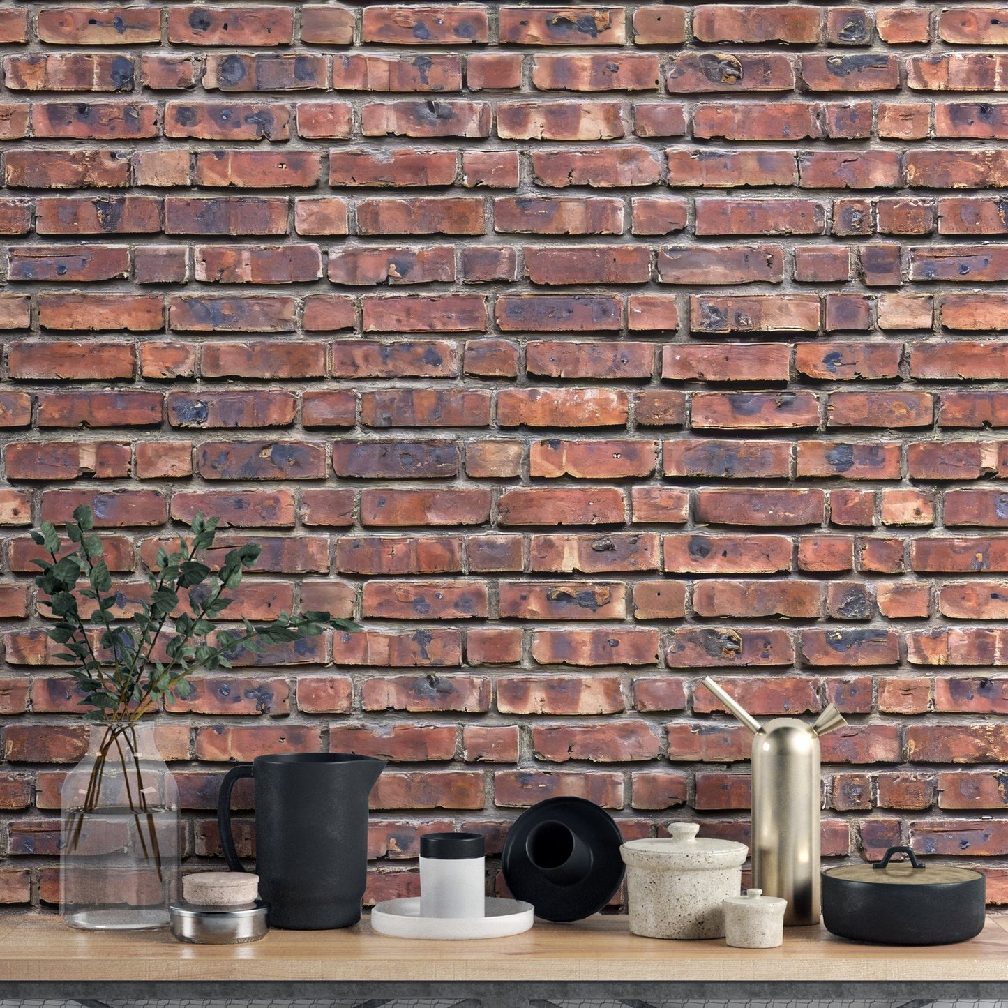 Antique Brick Texture Wallpaper Mural - Wallanza