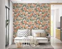 Soft floral rose wallpaper for classic interiors