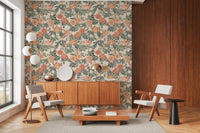 Detailed rose floral pattern wallpaper for rooms