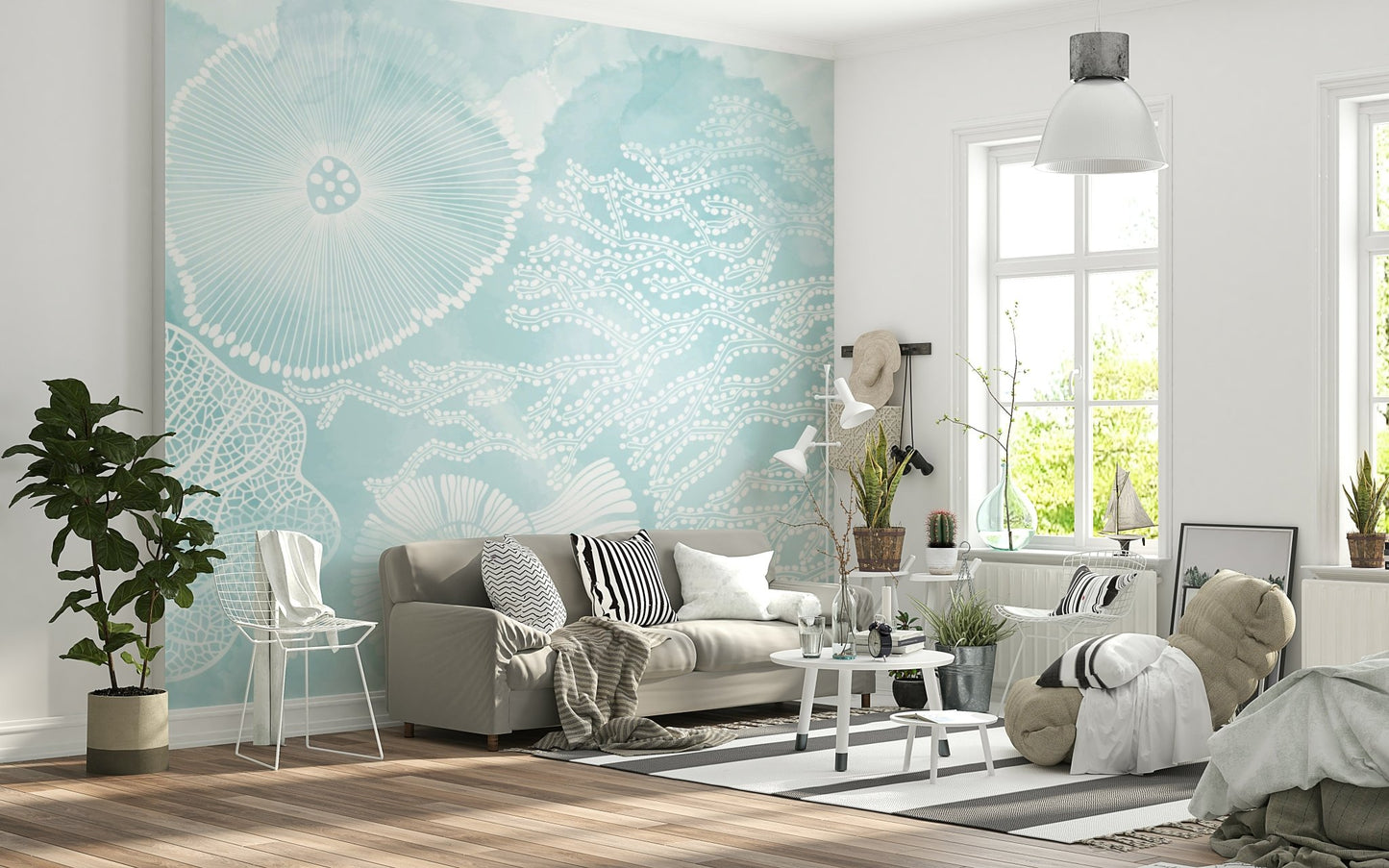 Aqua Marine Wall Mural - Wallanza