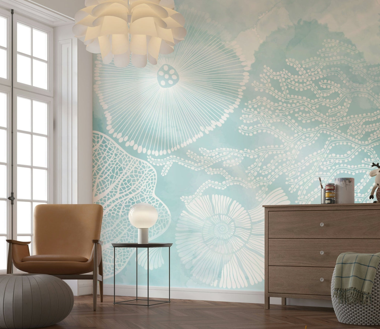 Aqua Marine Wall Mural - Wallanza