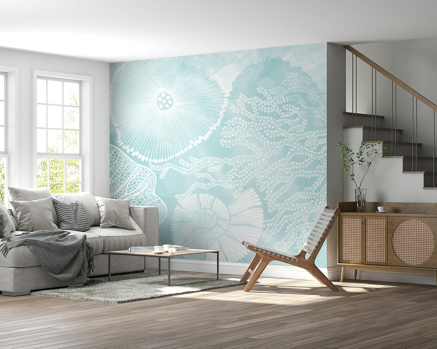 Aqua Marine Wall Mural - Wallanza
