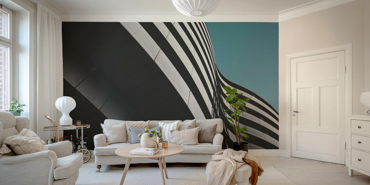 Aqua Zenith Urban Architecture Wall Mural - Wallanza