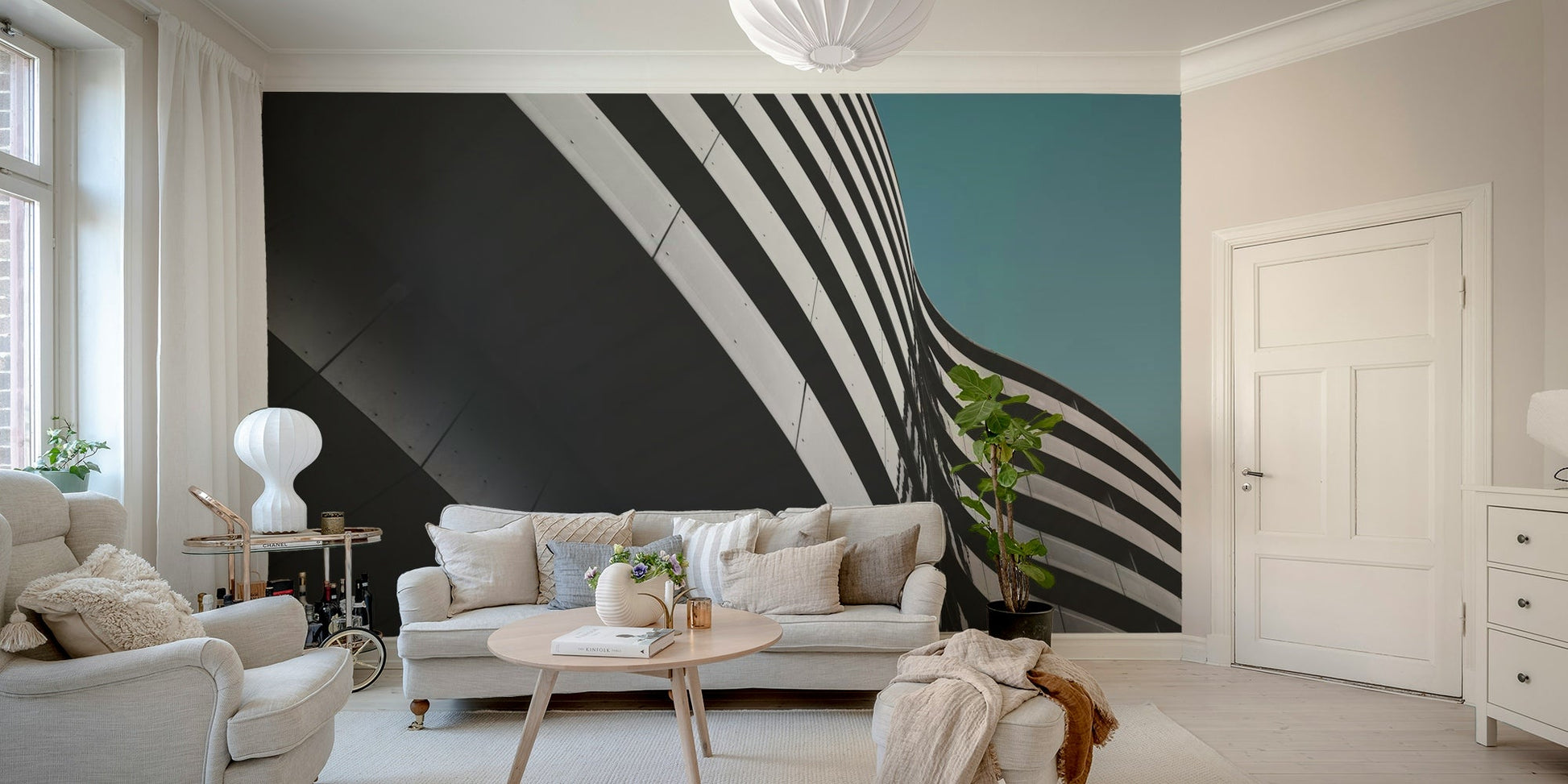 Aqua Zenith Urban Architecture Wall Mural - Wallanza