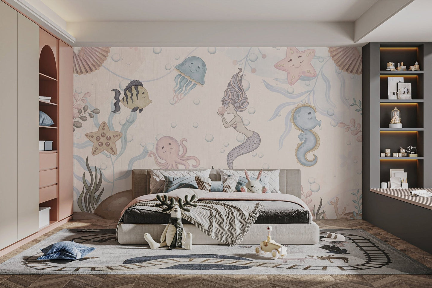 Aquatic Life Kids Wall Mural - Wallanza