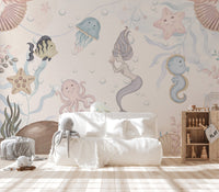 Aquatic Life Kids Wall Mural - Wallanza