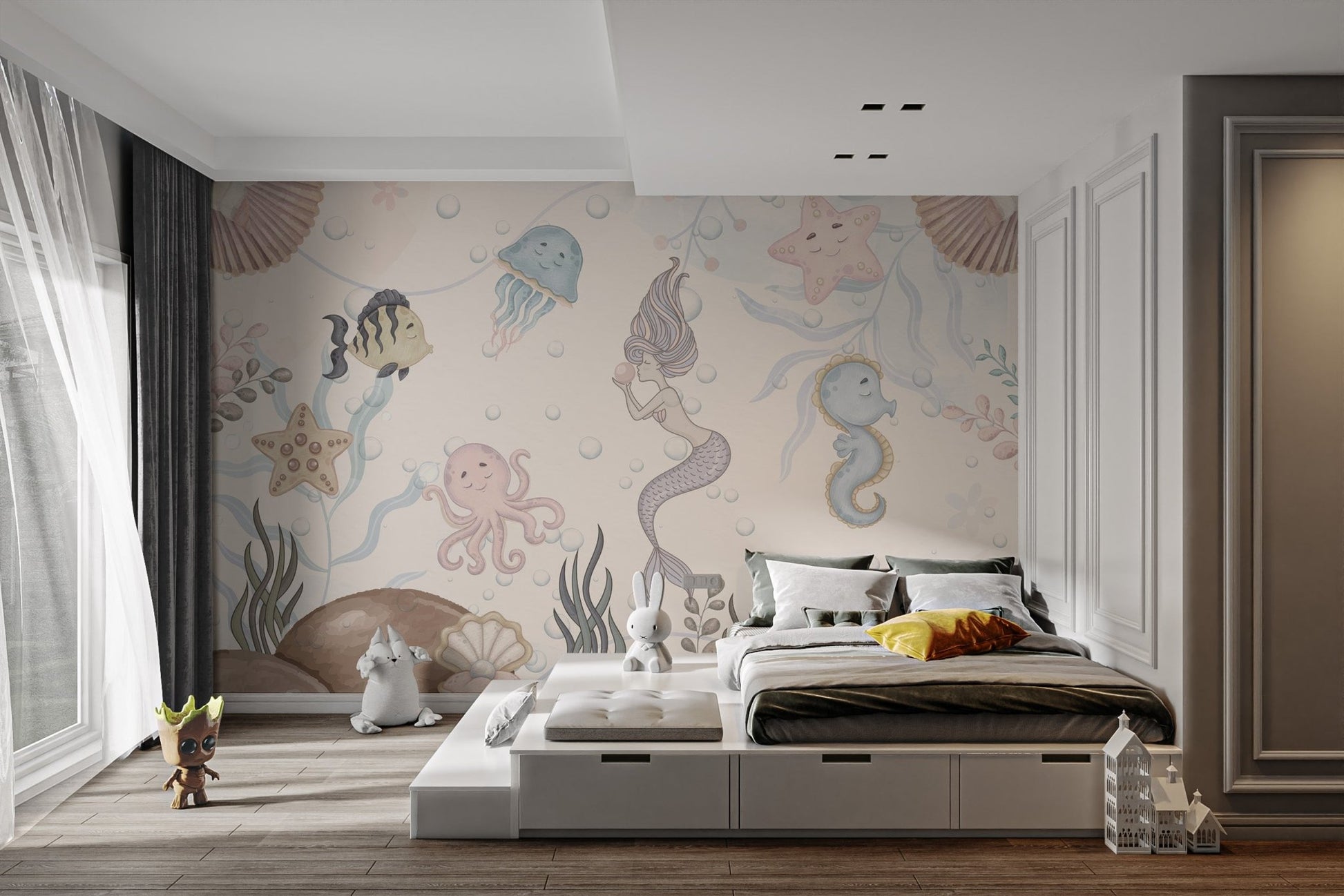 Aquatic Life Kids Wall Mural - Wallanza