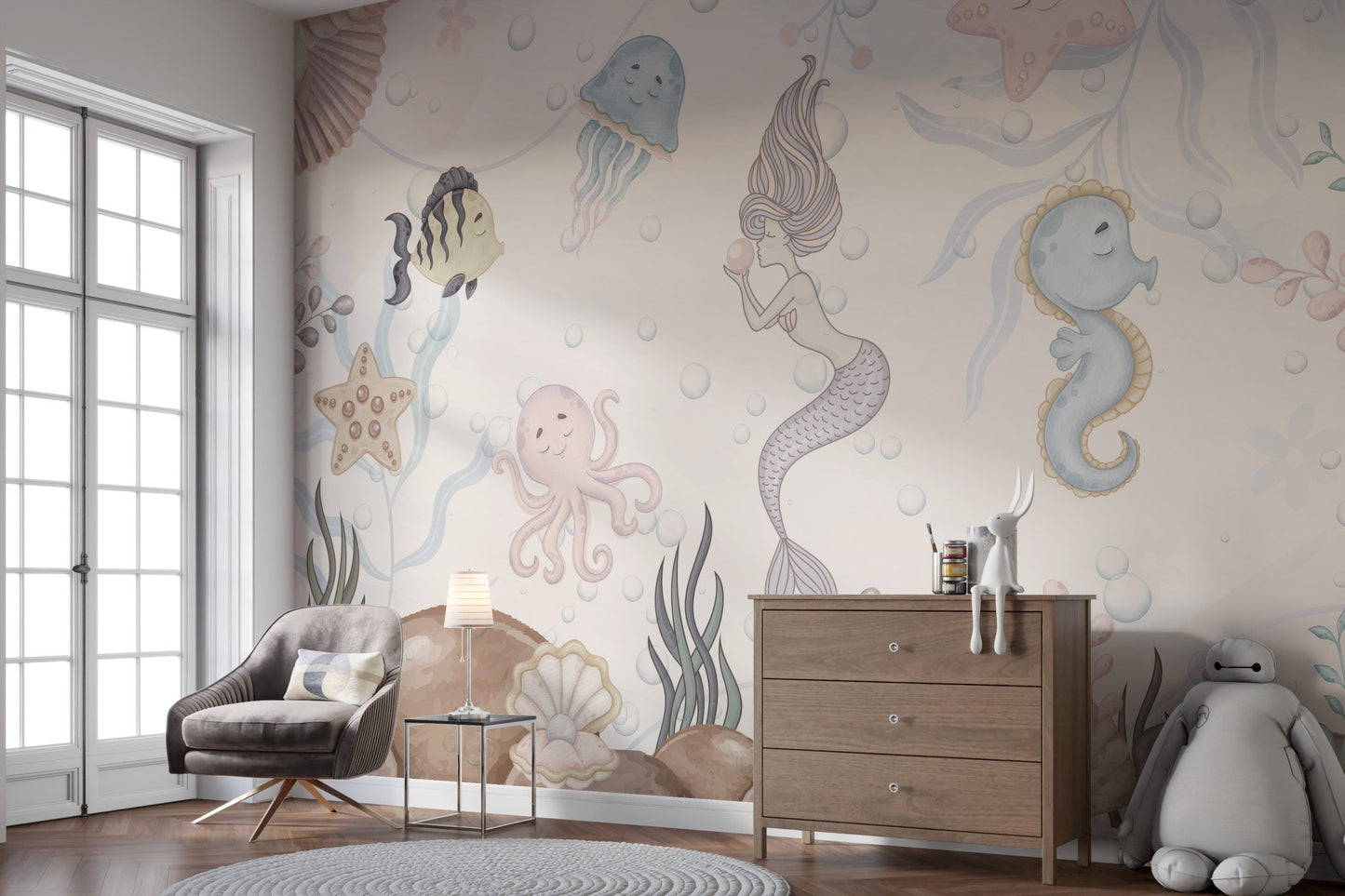 Aquatic Life Kids Wall Mural - Wallanza